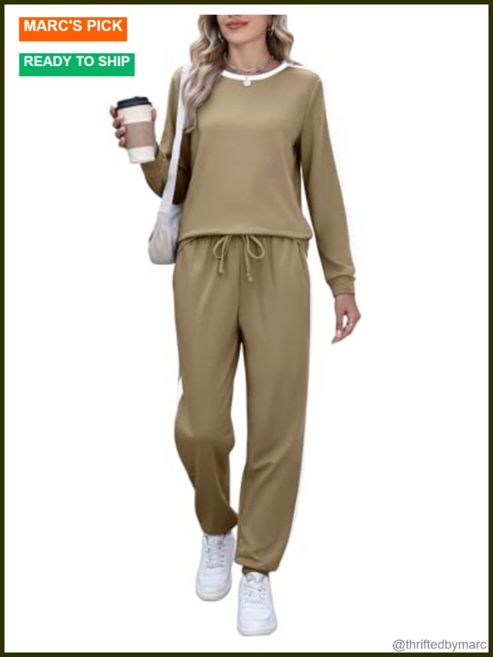 Women's 2 Piece Lounge Set Tracksuit Long Sleeve Jogger Set Casual Travel Outfit